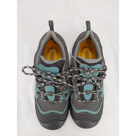 Keen Utility Detroit Low Soft Toe Hiking Shoes ASTM F 2892-11 Womens 8 Teal Gray - Picture 3 of 8
